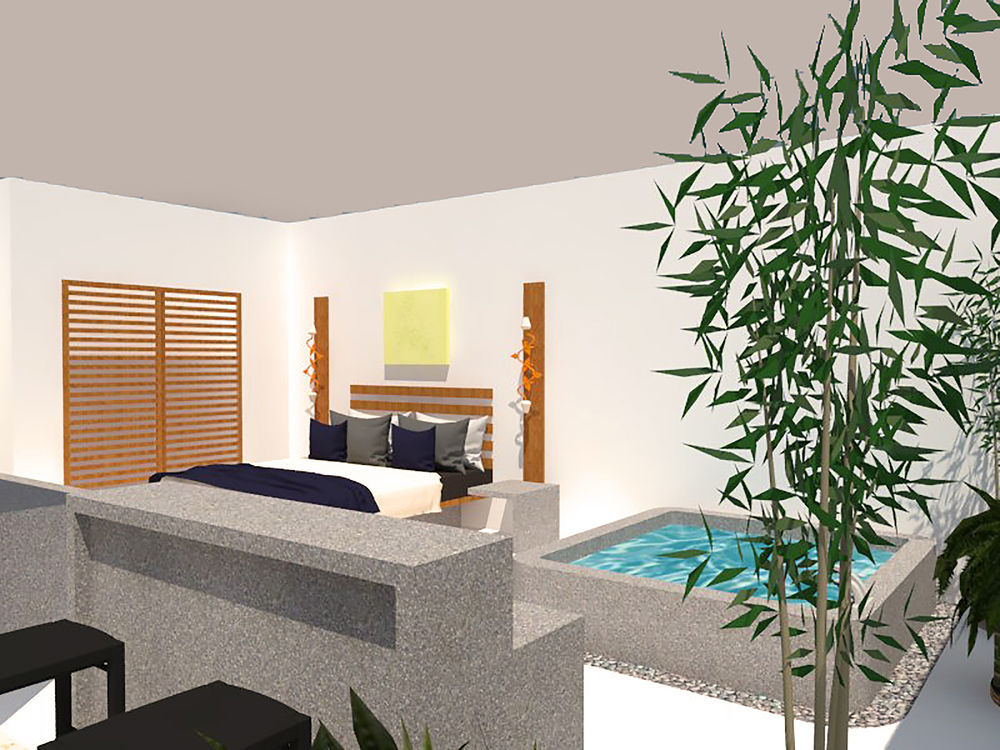The Thirdfold Residence Сиемрип Экстерьер фото A bedroom with a private pool